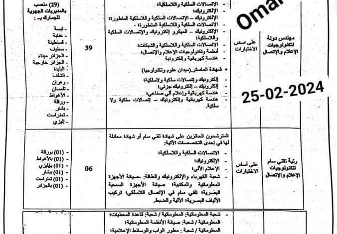 اعلان مسابقة توظيف بالمديرية العامة للجمارك الجزائرية 60 منصب اداري