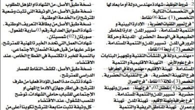 اعلان توظيف بمديرية التعمير والهندسة المعمارية والبناء لولاية سطيف
