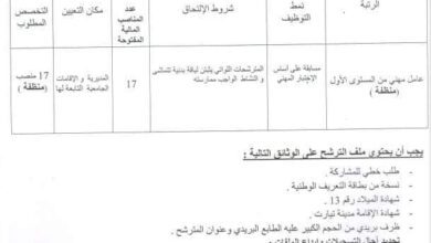 اعلان توظيف بمديرية الخدمات الجامعية لولاية تيارت