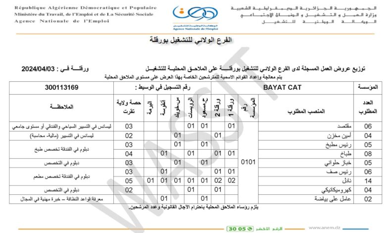 عرض عمل بشركة بايت كات BAYAT CAT (54 منصب)