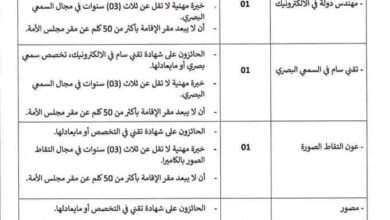 اعلان توظيف بمجلس الأمة