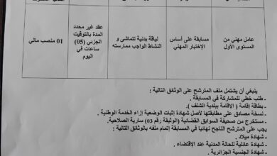 اعلان توظيف بمدرسة الأطفال المعوقين سمعيا بشلف