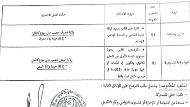اعلان توظيف بالمديرية الجهوية الخزينة بشار البيض تندوف