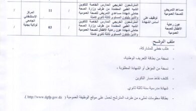 اعلان توظيف بالمركز الإستشفائي الجامعي لولاية بجاية مساعدي التمريض وعون رعاية الاطفال