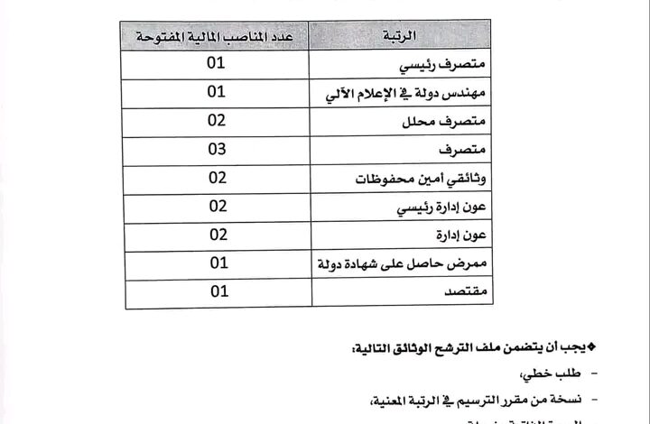 اعلان توظيف عن طريق النقل بالمدرسة الوطنية للادارة