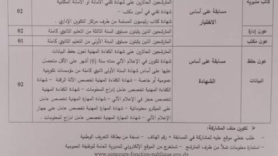 اعلان توظيف بمديرية الخدمات الجامعية تلمسان منصورة
