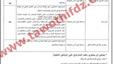 اعلان مسابقة توظيف بالمؤسسة العمومية للصحة الجوارية بموزاية البليدة