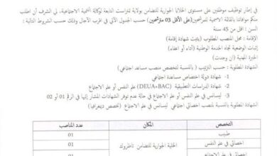 إعلان توظيف بوكالة التنمية الاجتماعية ADS ورقلة
