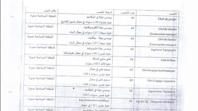 عرض عمل بالشركة الجزائرية لانجاز المشاريع الصناعية صاربي