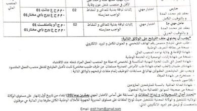 اعلان توظيف المديرية الجهوية للأملاك الوطنية بولايات تمنراست وجانت وبرج باجي مختار