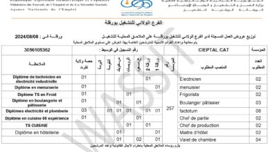 عرض عمل بشركة CIEPTAL في عدة تخصصات