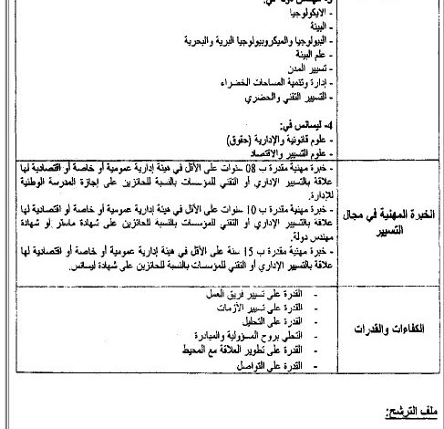 اعلان توظيف بمديرية الادارة المحلية لولاية سطيف