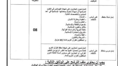 اعلان توظيف بمديرية الشؤون الدينية والأوقاف لولاية قسنطينة