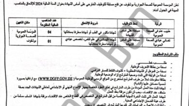 اعلان توظيف بالمؤسسة العمومية للصحة الجوارية بوشقوف قالمة