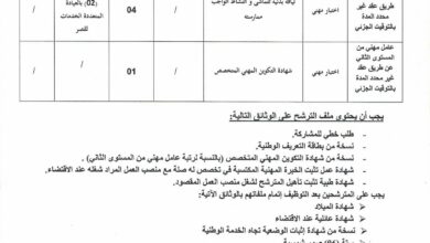 اعلان توظيف بالمؤسسة العمومية للصحة الجوارية مروانة باتنة