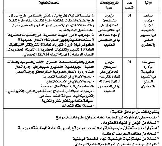 اعلان توظيف ببلدية مزلوق ولاية سطيف