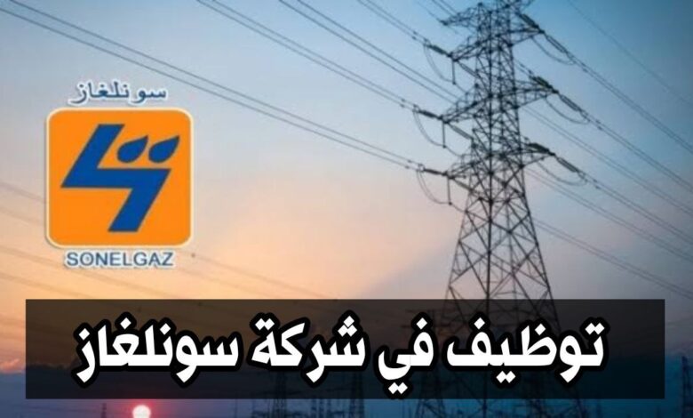 عرض عمل في الشركة الجزائرية للكهرباء والغاز sonelgaz