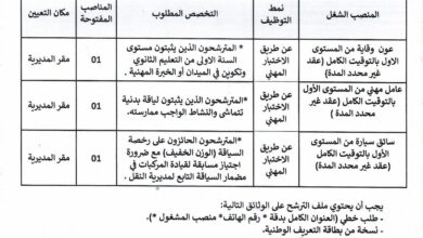 مسابقة توظيف بمديرية المجاهدين وذوي الحقوق لولاية المنيعة