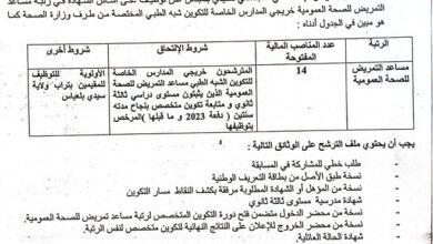 مسابقة توظيف بالمركز الاستشفائي الجامعي لسيدي بلعباس