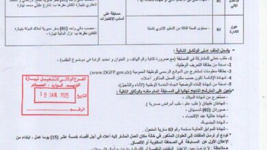 فتح مسابقة توظيف بالمديرية الجهوية للأملاك الوطنية بالبليدة ولاية تيبازة