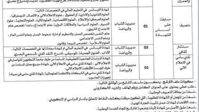 مسابقة توظيف على أساس الشهادة في مديرية الشباب والرياضة لولاية تيارت