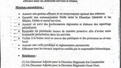 اعلان توظيف بمؤسسة عمومية هامة