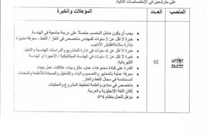 عرض عمل بشركة المحيط للخدمات OIS