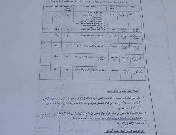 فتح مسابقة توظيف بالمركز الجهوي للأرشيف القضائي ورقلة