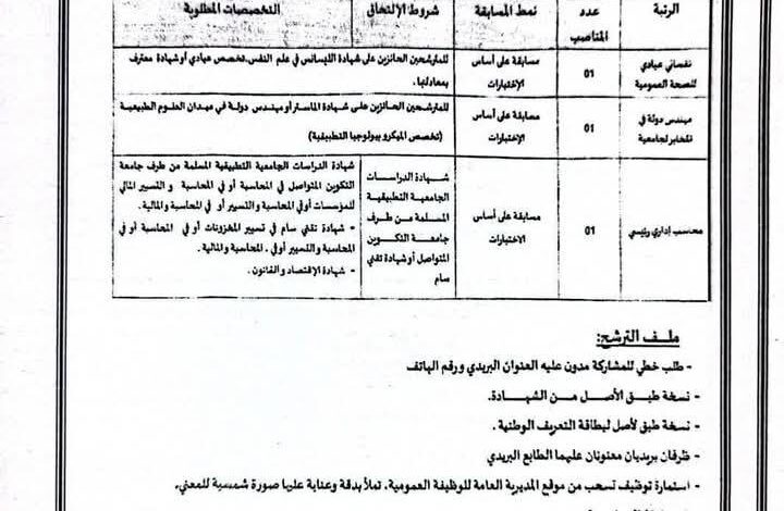 فتح مسابقات توظيف بمديرية الخدمات الجامعية خنشلة