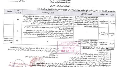 مسابقة توظيف بمديرية الخدمات الجامعية بورقلة
