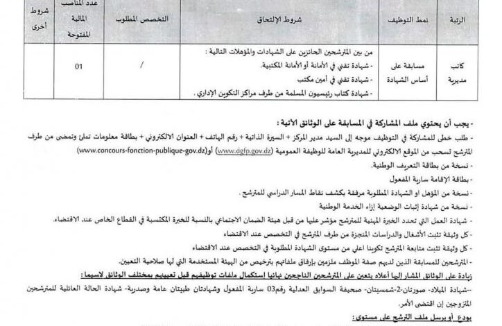 مسابقة توظيف على أساس الشهادة مركز البحث في اللغة والثقافة الأمازيغية