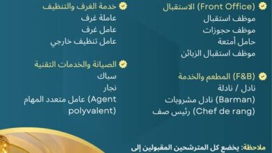 فندق زينة بيش مستغانم يطلب موظفين في عدة تخصصات