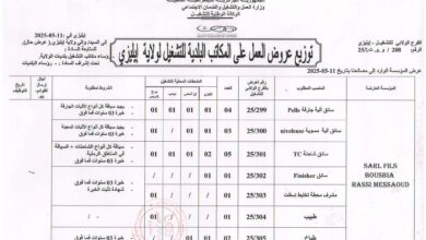 عروض عمل في شركة SARL FILS BOUSBIA حاسي مسعود 29 منصب