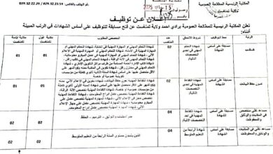 مسابقة توظيف المكتبة الرئيسية للمطالعة العمومية تمنراست