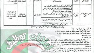 مسابقة توظيف في خلية معالجة الاستعلام المالي