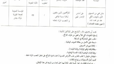 اعلان توظيف بالمؤسسة العمومية للصحة الجوارية بأولاد يعيش البليدة