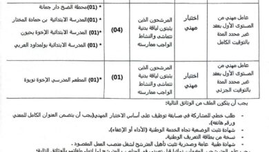 فتح مسابقة توظيف ببلدية الرواشد ولاية ميلة