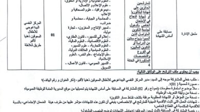 فتح مسابقة توظيف المركز النفسي البيداغوجي للأطفال المعوقين ذهنيا بأقبو