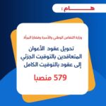 تحويل المتعاقدين بالتوقيت الجزئي التابعين لوزارة التضامن الاجتماعي إلى التوقيت الكامل