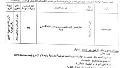 مسابقة توظيف بالمديرية الولائية للضرائب ببرج باجي مختار
