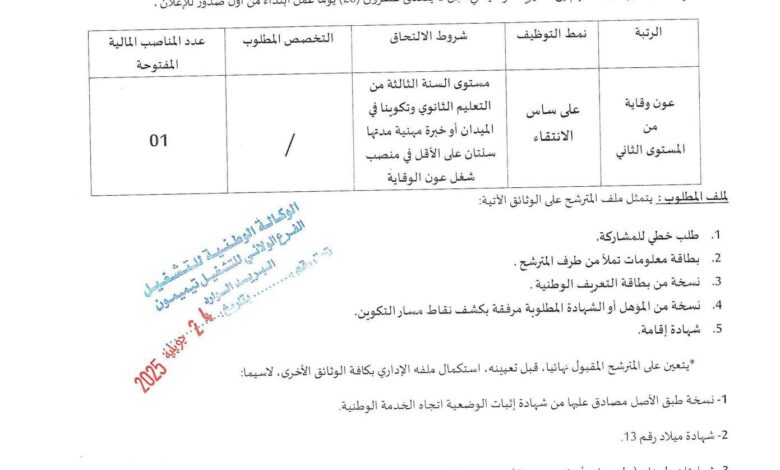 اعلان توظيف بالمديرية الولائية للبريد والمواصلات السلكية واللاسلكية بتيميمون