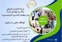 مسابقة توظيف بوزارة التضامن الوطني والأسرة وقضايا المرأة 302 منصب
