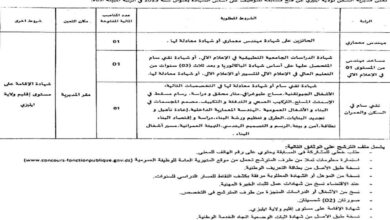 اعلان توظيف مديرية السكن لولاية إيليزي