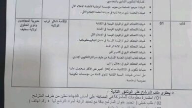 اعلان توظيف بمديرية المجاهدين وذوي الحقوق لولاية سطيف