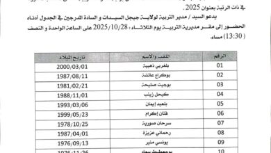 وزارة التربية الوطنية تعلن عن استغلال القوائم الاحتياطية لمسابقة مشرفي التربية 2024