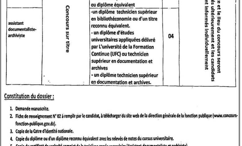 اعلان مسابقة توظيف بالمديرية التربية لولاية المغير