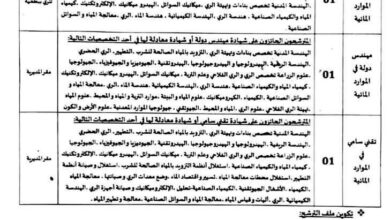 اعلان مسابقة توظيف في مديرية الري لولاية عين الدفلى