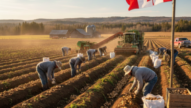 مطلوب عمال في مزرعة انتاج البطاطس بكندا براتب 16 دولار في الساعة