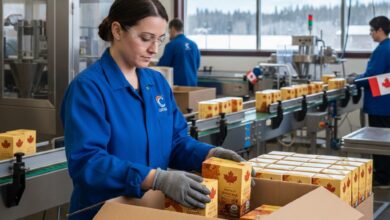 مطلوب عامل تعليب وتغليف المنتجات في مصنع بكندا