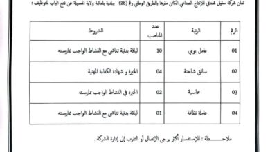 شركة ستيل شنافي للإنتاج الصناعي توظف في عدة مناصب